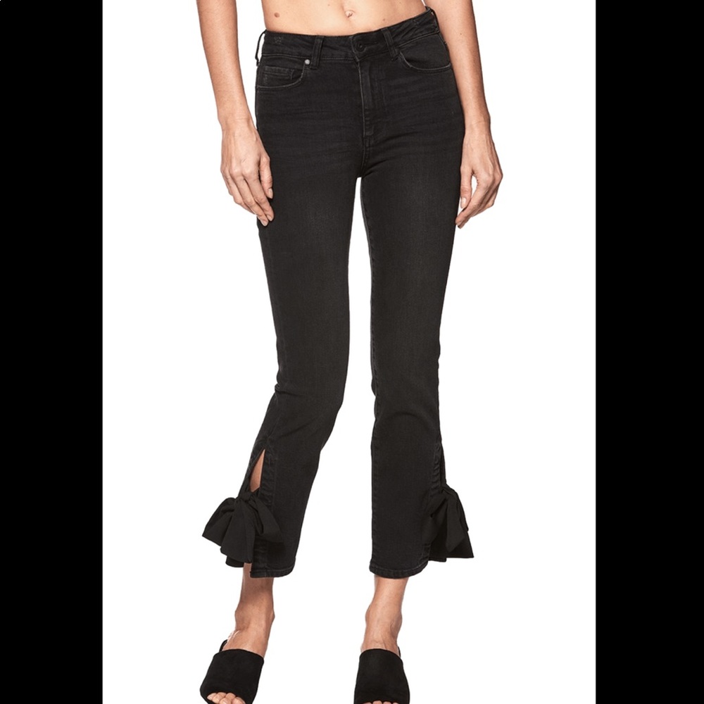 PAIGE Jacqueline Straight Leg Bow Jeans